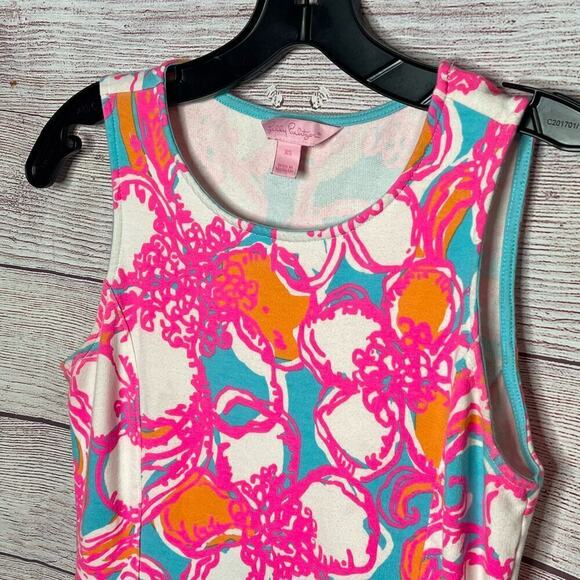 Lilly Pulitzer Feeling Tanked Groovy Floral Shift Terry Cloth Dress Size XS - Picture 8 of 12